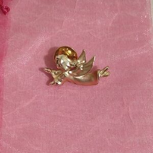 Vintage Gigio Giusti Flying Guardian Angel Lapel Pin